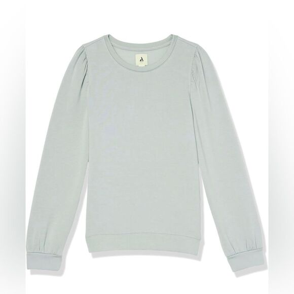 NWT Women’s Amazon Aware Gray Puff Sleeve Long Sleeve Sweatshirt Size Large - Picture 5 of 8